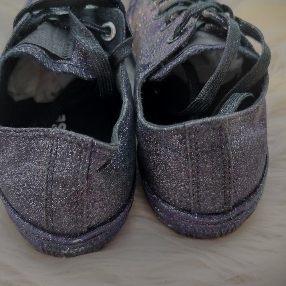 5159)Converse All Star Chuck Taylor Purple Low Top Glitter  Shoes Unisex W10/US8 - Picture 5 of 9